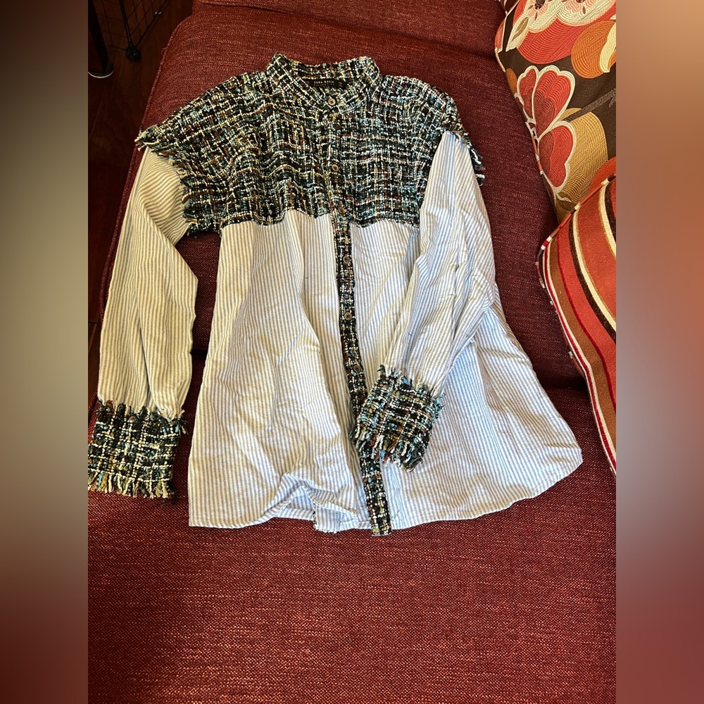Zara Multicolor Tweed Jacket